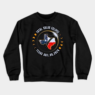 2024 Total Solar Eclipse Texas.Total Eclipse 2024 Crewneck Sweatshirt